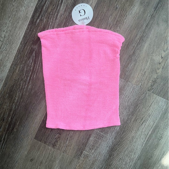 NWT Hunza G crinkle bodycon mini in Bubblegum as seen on Kylie Jenner - Picture 9 of 11